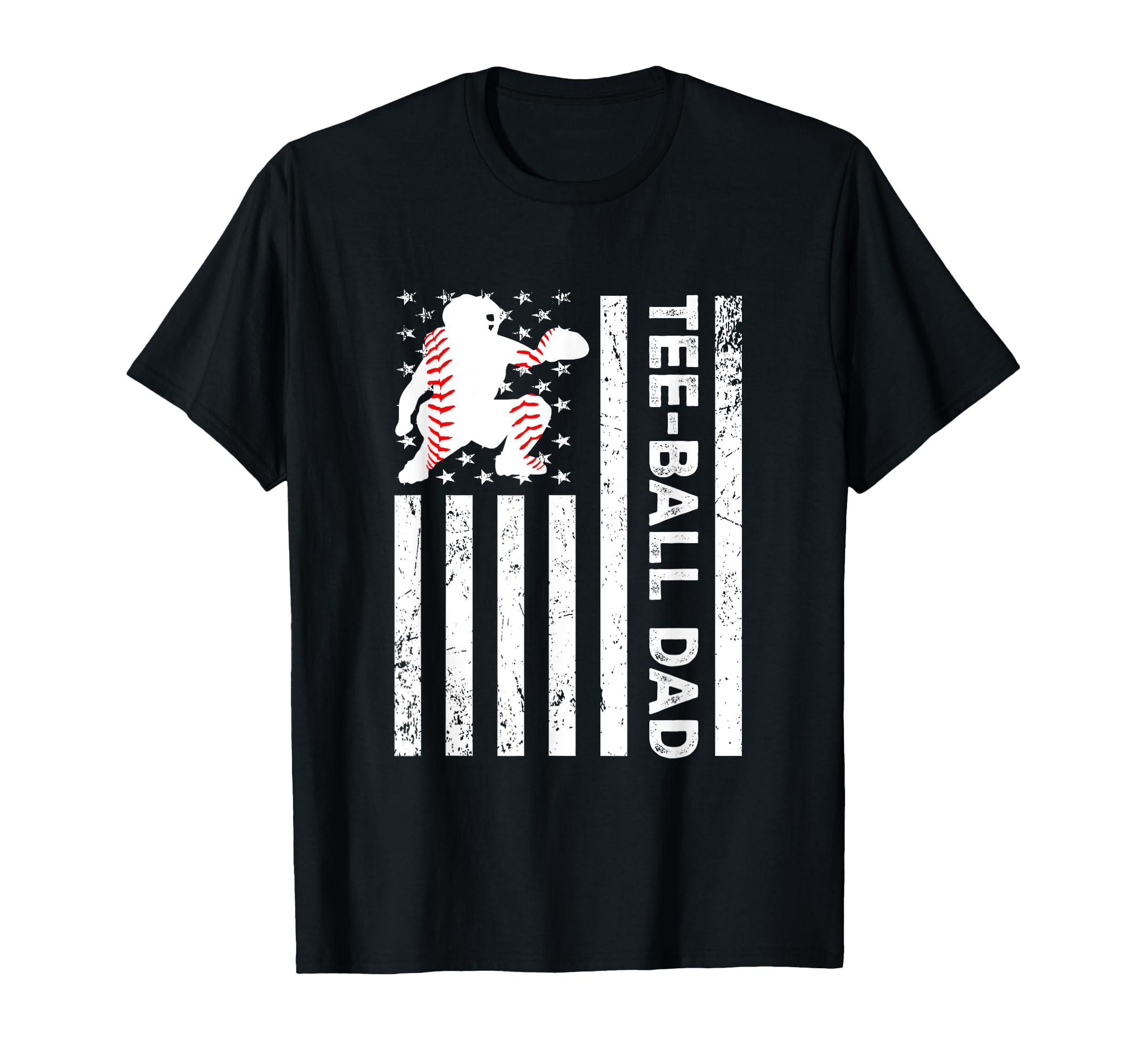 Ball Dad Usa American Flag Softball T-Shirt - Custom Art Print Unisex - T-Shirt, Sweatshirt, Hoodie