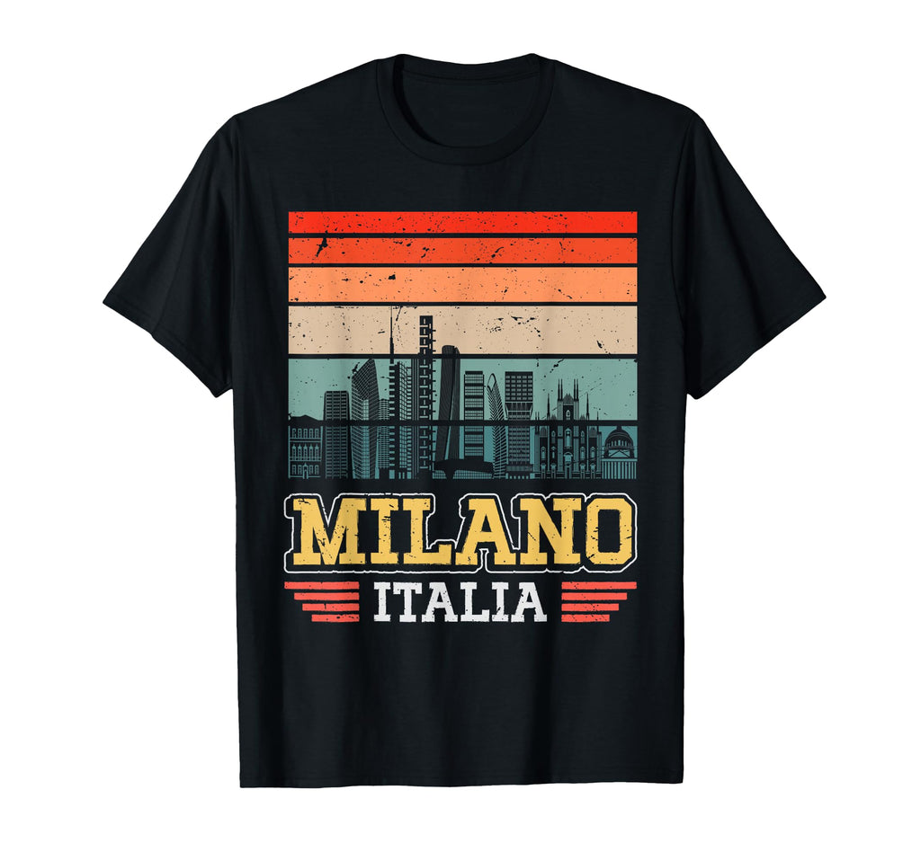 Milan Italy Sunset Skyline Milano T-Shirt - Fun Novelty Design Unisex - T-Shirt, Sweatshirt, Hoodie