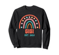 Gigi Groovy Grandma Est 2023 Sweatshirt - Aesthetic Graphic for Adults - T-Shirt, Sweatshirt, Hoodie
