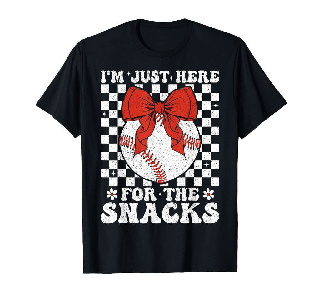 Baseball Sister Im Just Here Snacks Mom T-Shirt - Graphic Print for Adults - T-Shirt, Sweatshirt, Hoodie