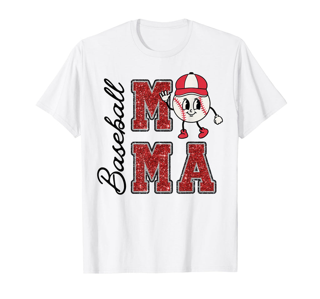 Baseball Mama Womens Baseball Mom T-Shirt - Novelty Apparel for Adults - T-Shirt, Sweatshirt, Hoodie