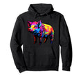 Funny Pig Tie Dye 60S 70S Hippie Hoodie - Unique Graphic Men Women - T-Shirt, Sweatshirt, Hoodie