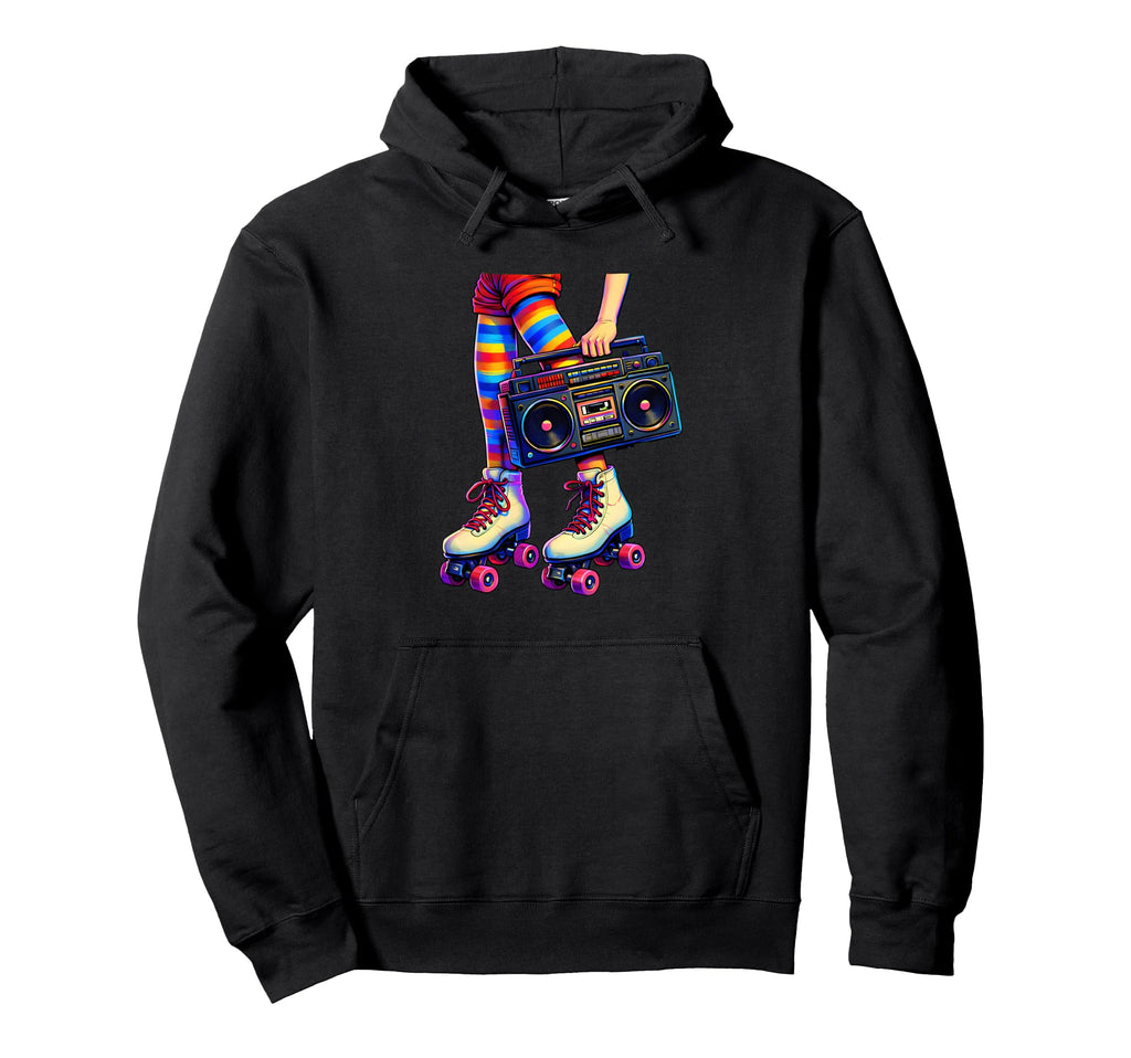 Boombox Roller 80S Vibe Nostalgia Old Hoodie - Minimalist Print for Adults - T-Shirt, Sweatshirt, Hoodie