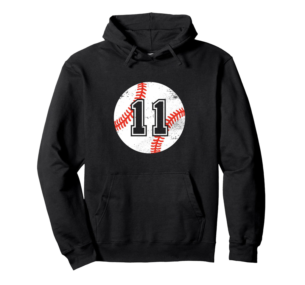 Baseball Player 11 Baseball Mom Dad Hoodie - Minimalist Print for Adults - T-Shirt, Sweatshirt, Hoodie