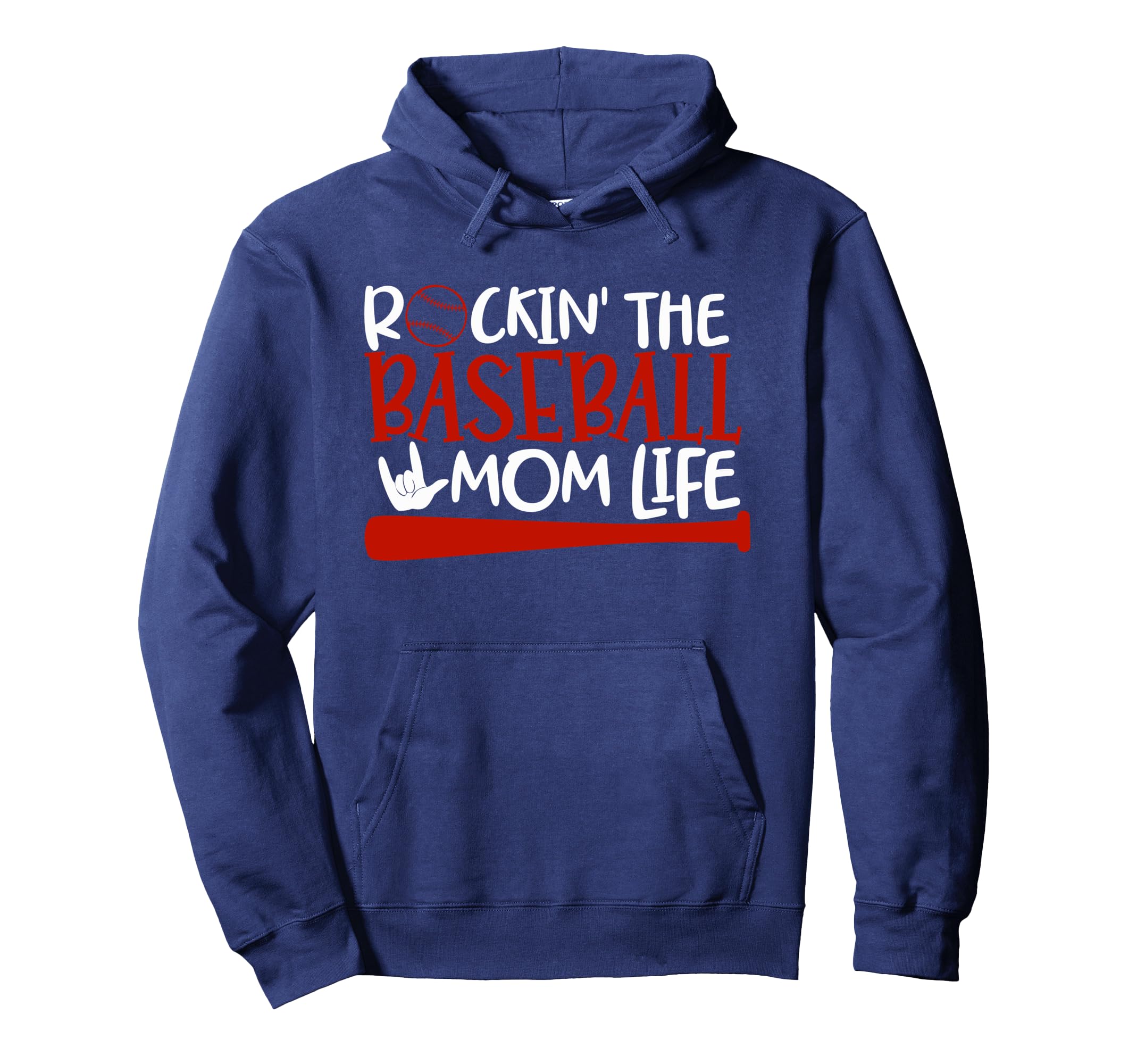Rockin Baseball Mom Life Sports Moms Pride Hoodie - Custom Art Print Unisex - T-Shirt, Sweatshirt, Hoodie