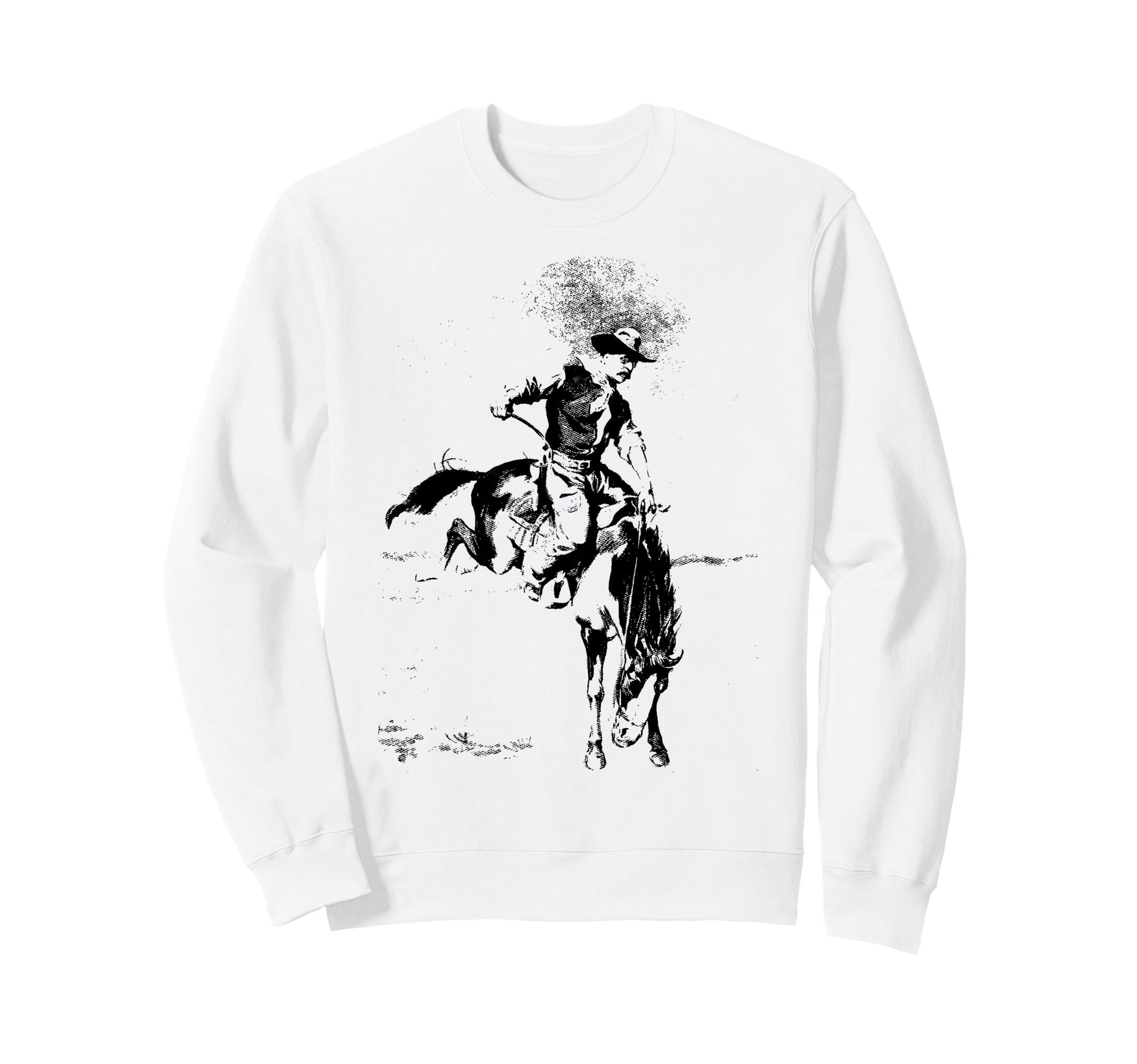 Cowboy Rodeo Horse Cowboy Riding Sweatshirt - Trendy Graphic Men Women - T-Shirt, Sweatshirt, Hoodie