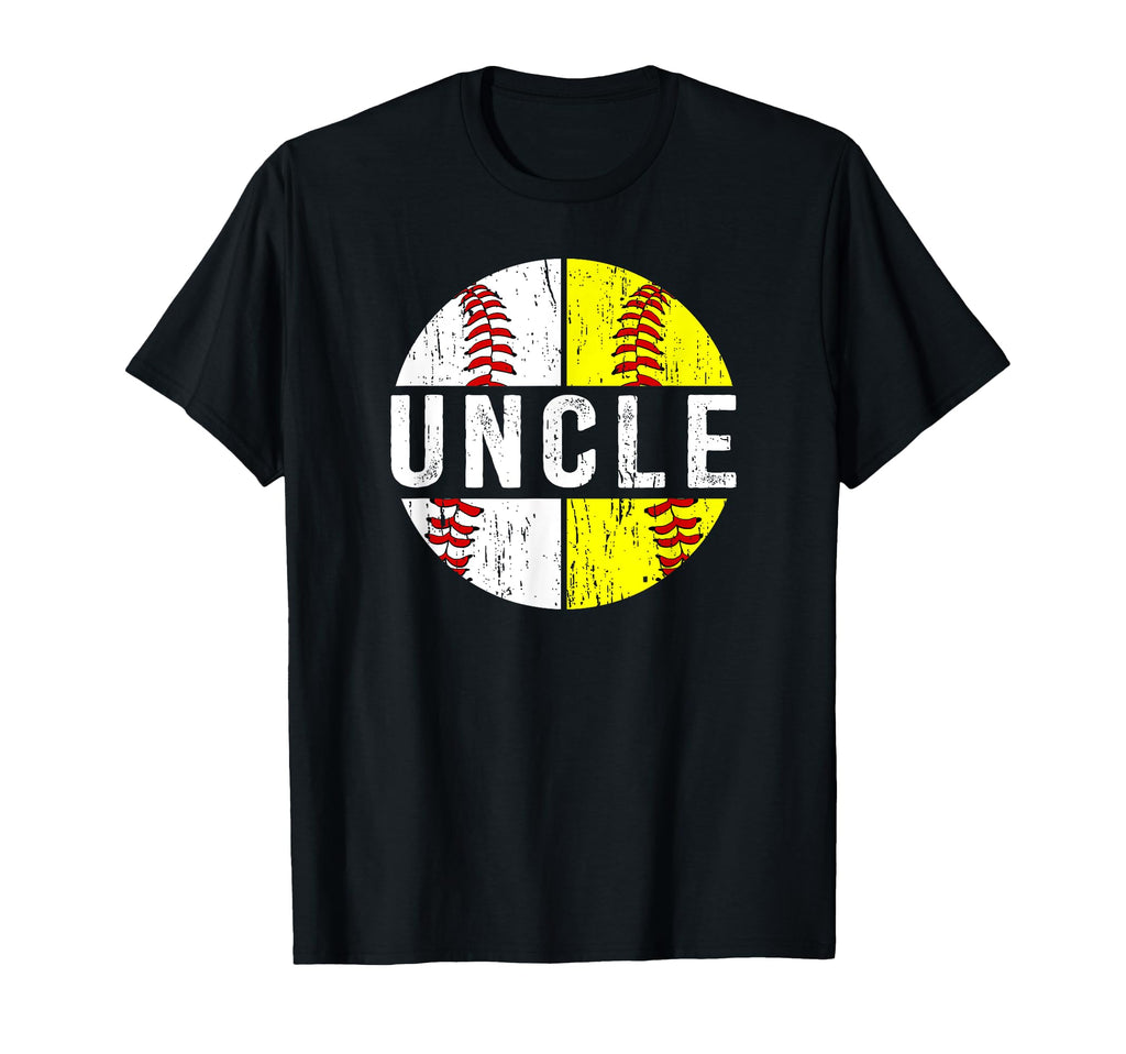 Softball Baseball Uncle Baseball Softball T-Shirt - Graphic Print Unisex - T-Shirt, Sweatshirt, Hoodie