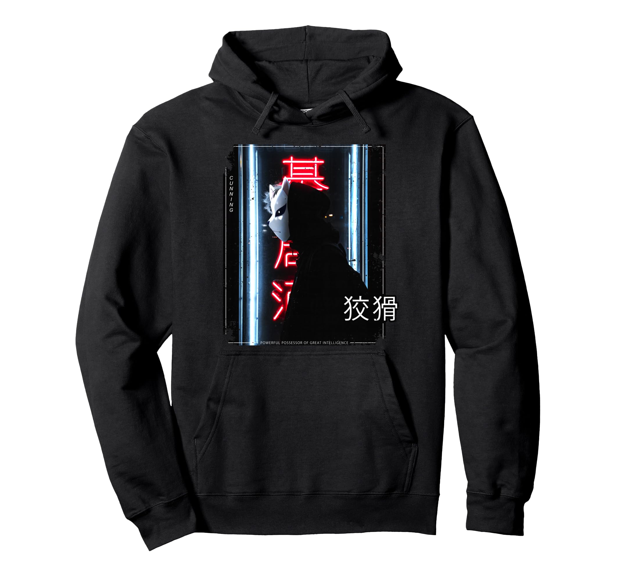 Japanese Kitsune Fox Tokyo Vaporwave Hoodie - Aesthetic Graphic Unisex - T-Shirt, Sweatshirt, Hoodie
