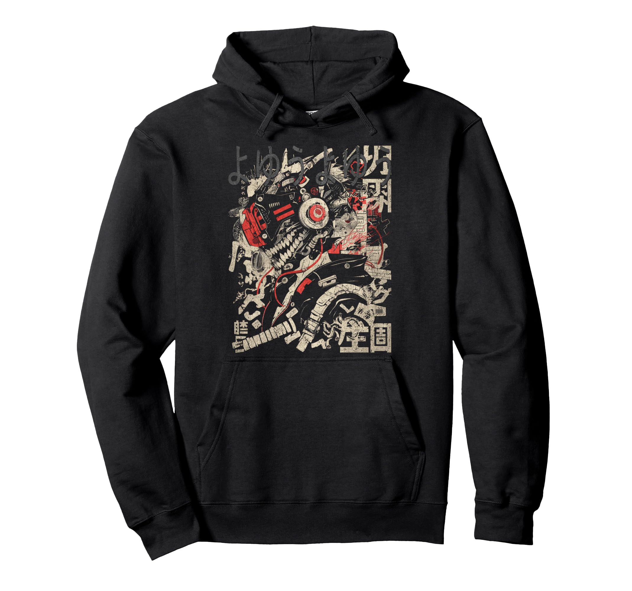 Japanese Streetwear Cyberpunk Y2K Hoodie - Fun Novelty Design Men Women - T-Shirt, Sweatshirt, Hoodie