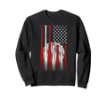 Baseball American Flag Usa Dad Mom Sweatshirt - Minimalist Print for Adults - T-Shirt, Sweatshirt, Hoodie