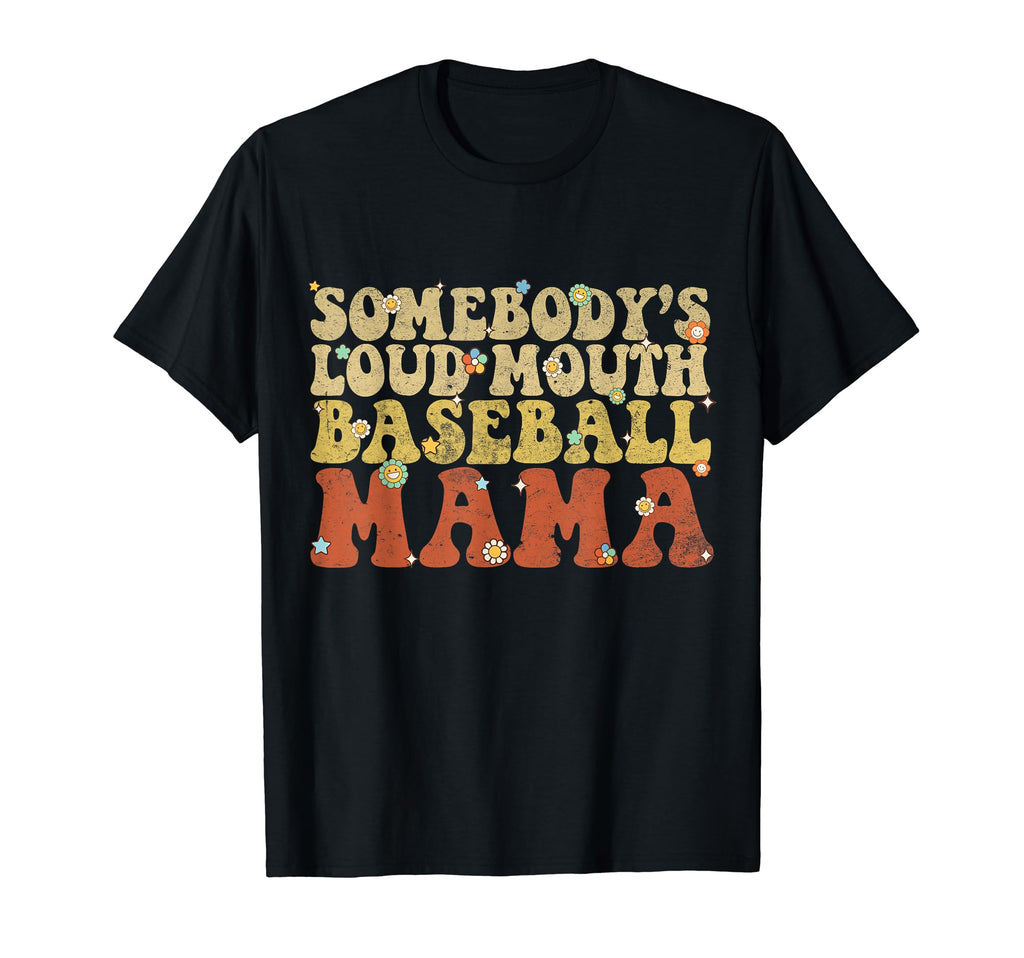 Somebodys Loudmouth Baseball Mama T-Shirt - Minimalist Print for Adults - T-Shirt, Sweatshirt, Hoodie