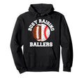 Busy Raising Ballers Funny Football Hoodie - Minimalist Print for Adults - T-Shirt, Sweatshirt, Hoodie