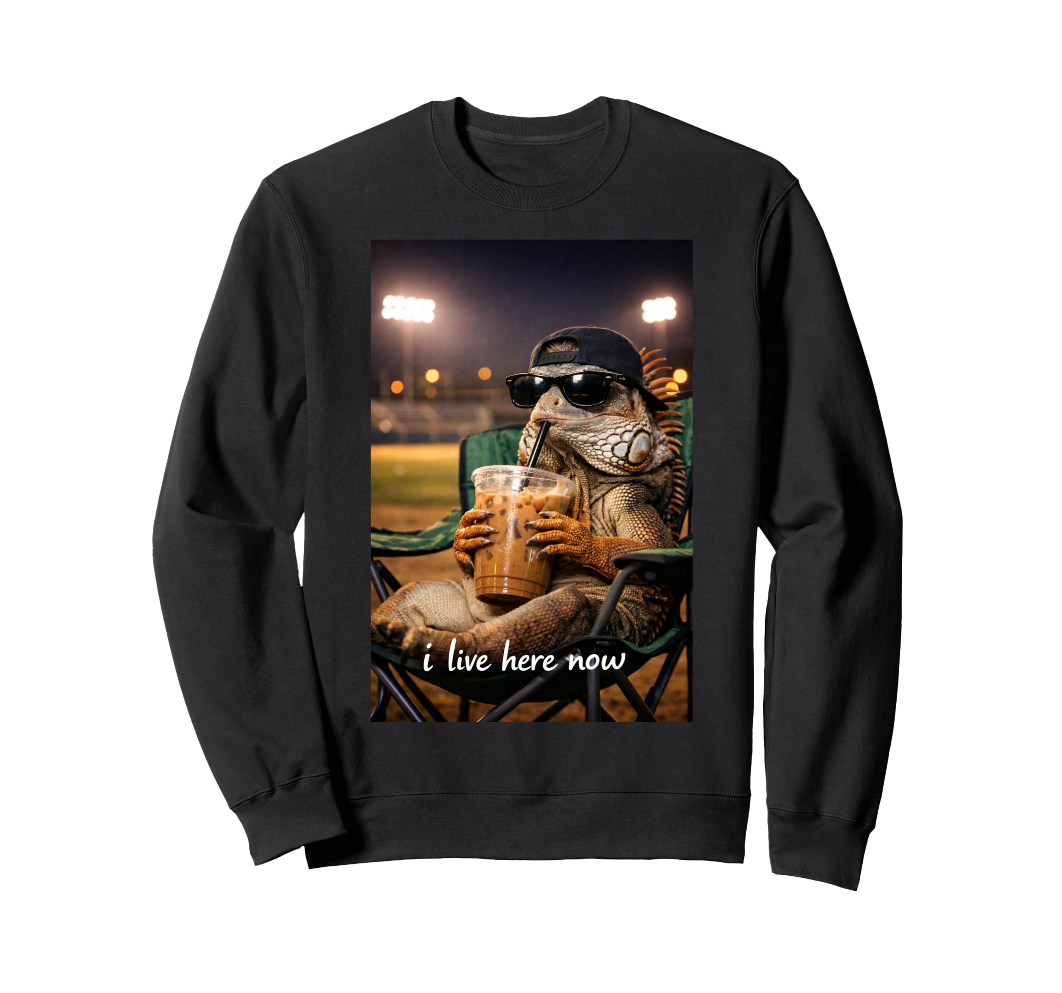 Funny Iguanas Ballfield Baseball Sweatshirt - Streetwear Style Unisex - T-Shirt, Sweatshirt, Hoodie