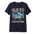 Glacier National Park Distressed Tri T-Shirt - Unique Graphic Men Women - T-Shirt, Sweatshirt, Hoodie