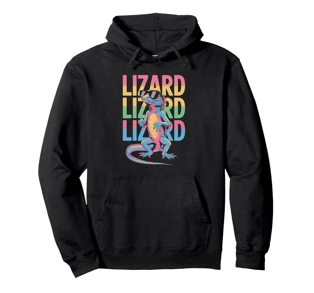 Lizard 80S Vaporwave Reptile Aesthetic Hoodie - Unique Graphic for Adults - T-Shirt, Sweatshirt, Hoodie