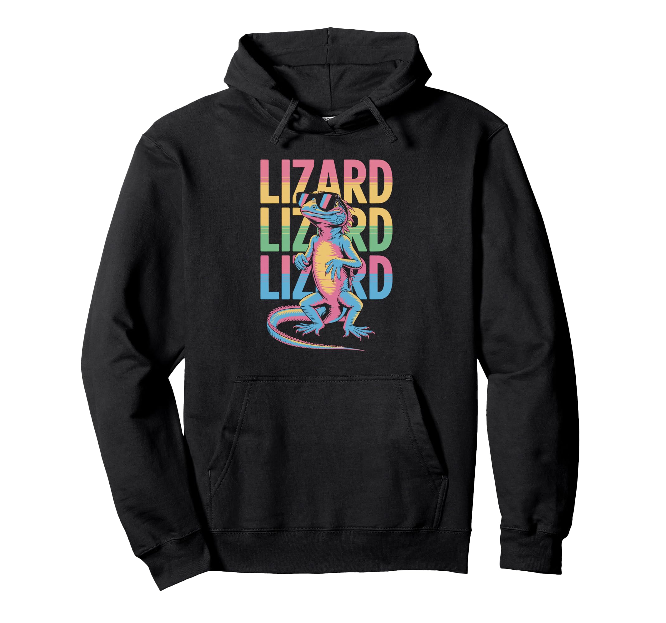 Lizard 80S Vaporwave Reptile Aesthetic Hoodie - Unique Graphic for Adults - T-Shirt, Sweatshirt, Hoodie
