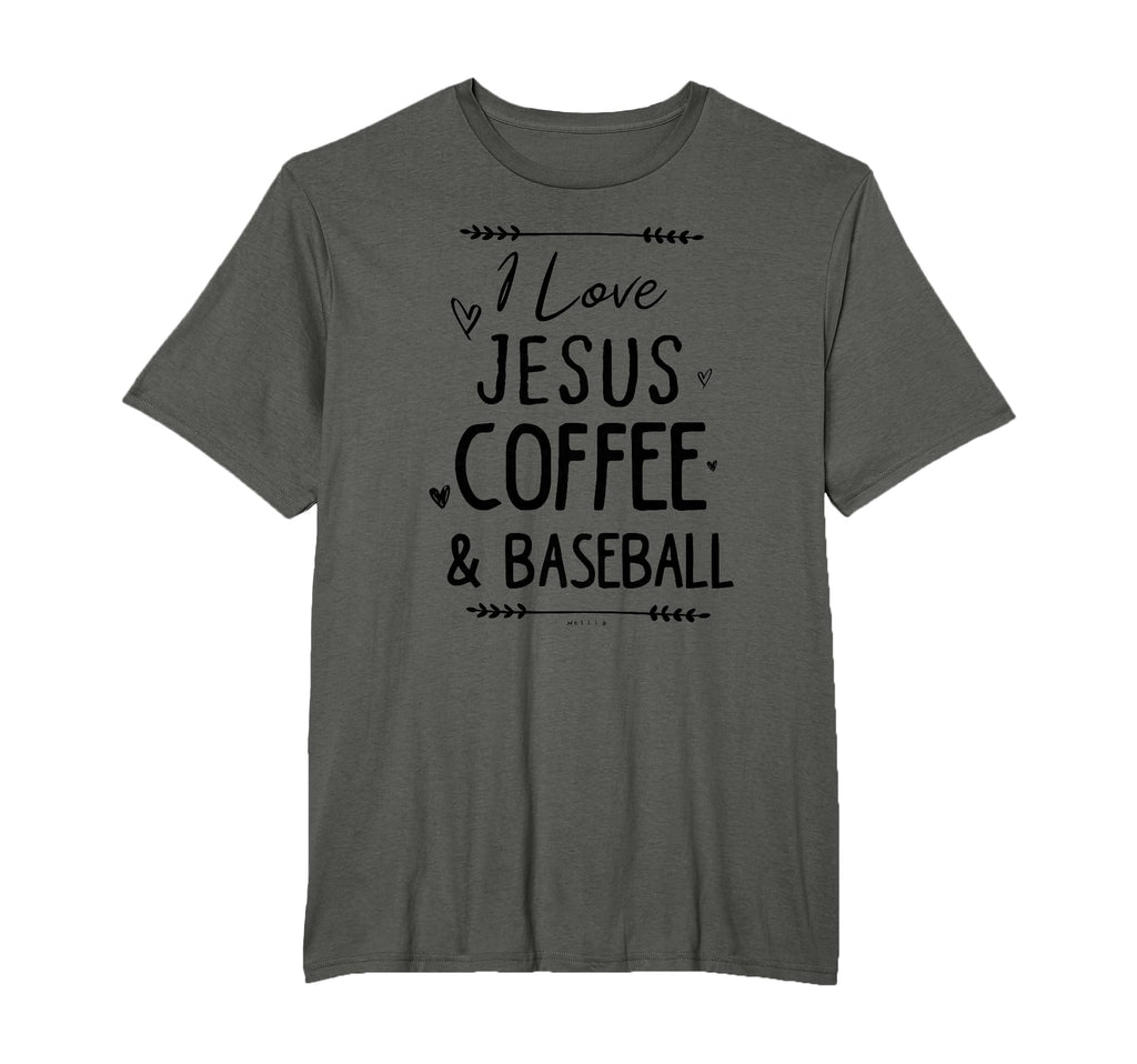 Jesus Coffee And Baseball Christian T-Shirt - Unique Graphic for Adults - T-Shirt, Sweatshirt, Hoodie