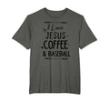 Jesus Coffee And Baseball Christian T-Shirt - Unique Graphic for Adults - T-Shirt, Sweatshirt, Hoodie