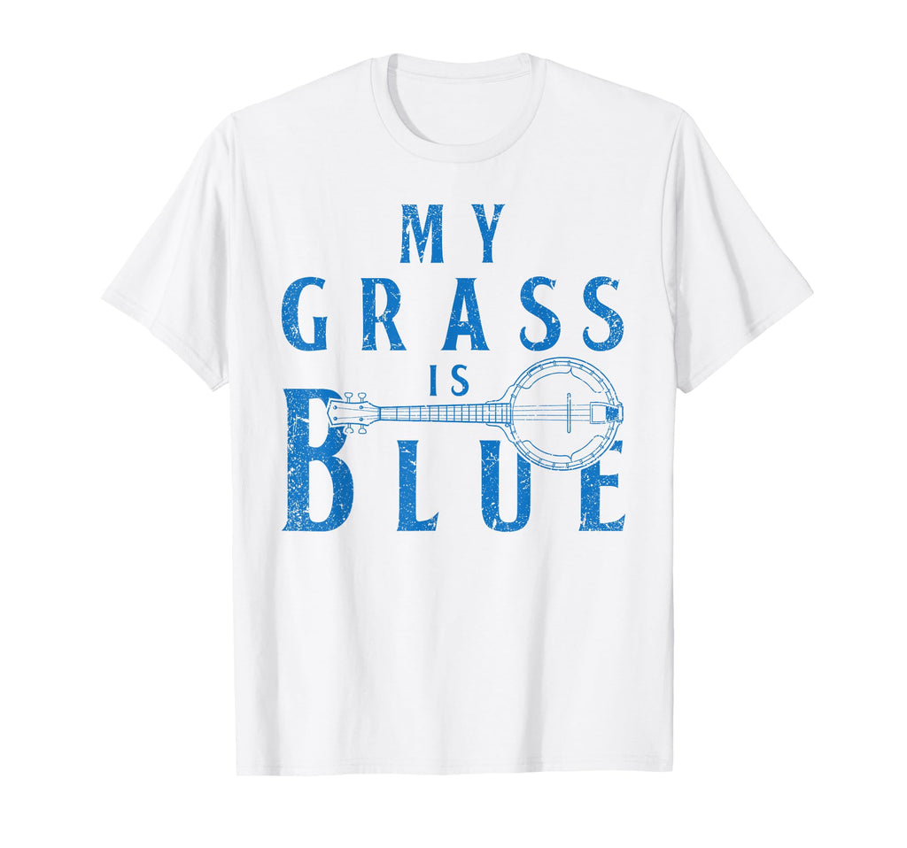 My Grass Is Blue Bluegrass Banjo Player T-Shirt - Graphic Print Unisex - T-Shirt, Sweatshirt, Hoodie