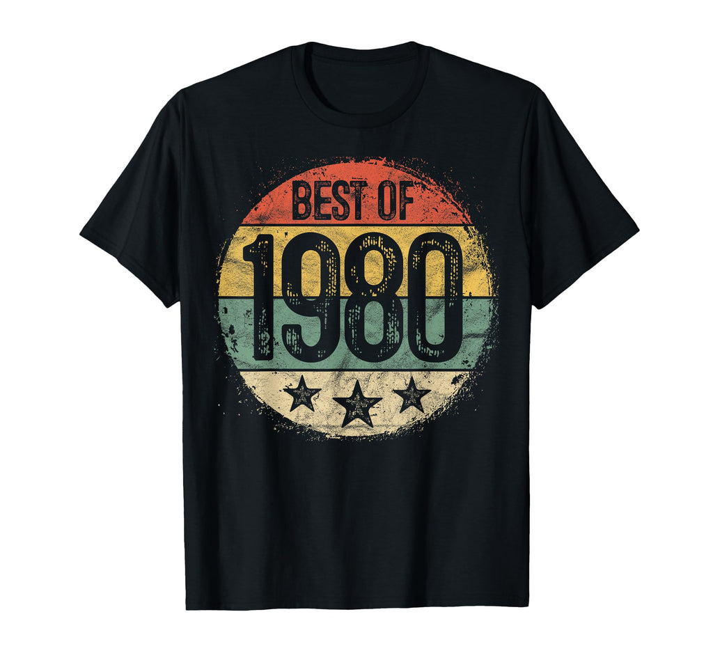 Best 1980 Sunset 46Th Birthday T-Shirt - Casual Everyday Wear for Adults - T-Shirt, Sweatshirt, Hoodie