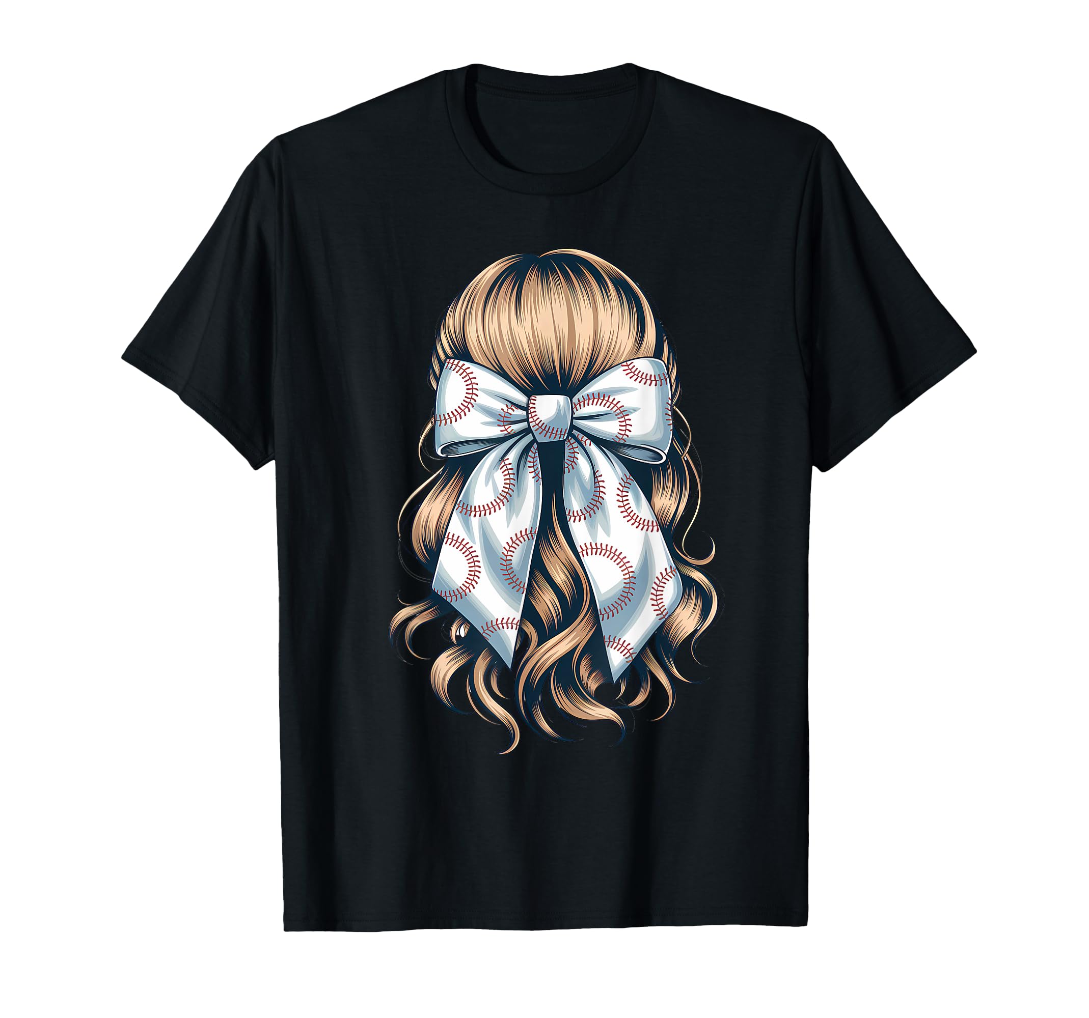 Baseball Coquette Bow Baseball Mom T-Shirt - Casual Everyday Wear Men Women - T-Shirt, Sweatshirt, Hoodie
