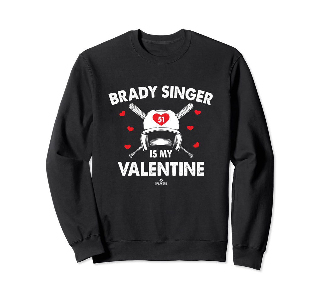 Brady Singer Is My Valentine Sweatshirt - Custom Art Print for Adults - T-Shirt, Sweatshirt, Hoodie