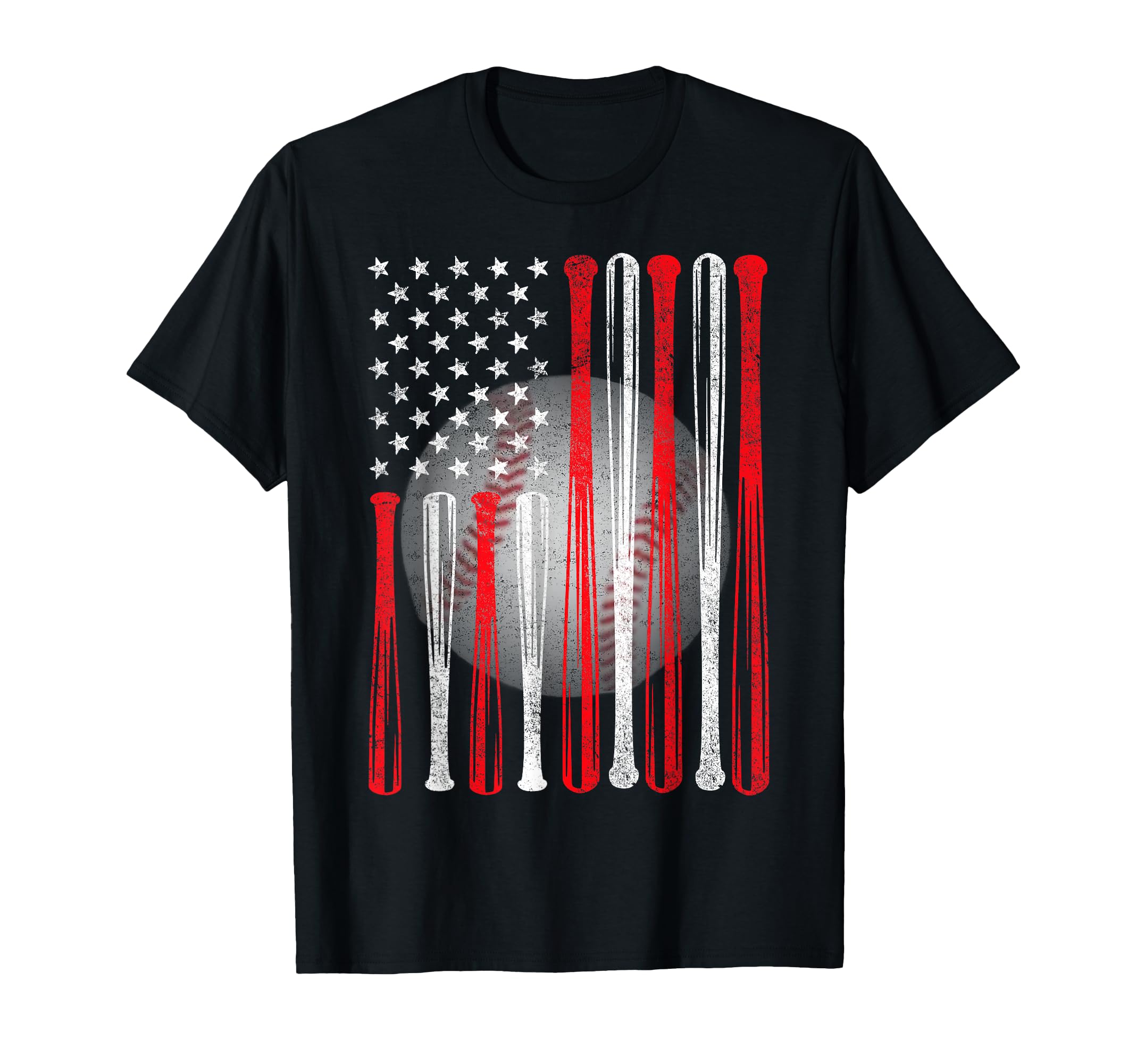 American Flag Baseball Flag Dad Mom T-Shirt - Graphic Print for Adults - T-Shirt, Sweatshirt, Hoodie