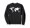 World Map Earth Distressed Sweatshirt - Unique Graphic for Adults - T-Shirt, Sweatshirt, Hoodie