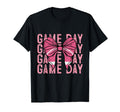 Game Day Mom Cheer Bow T-Shirt - Novelty Apparel for Adults - T-Shirt, Sweatshirt, Hoodie