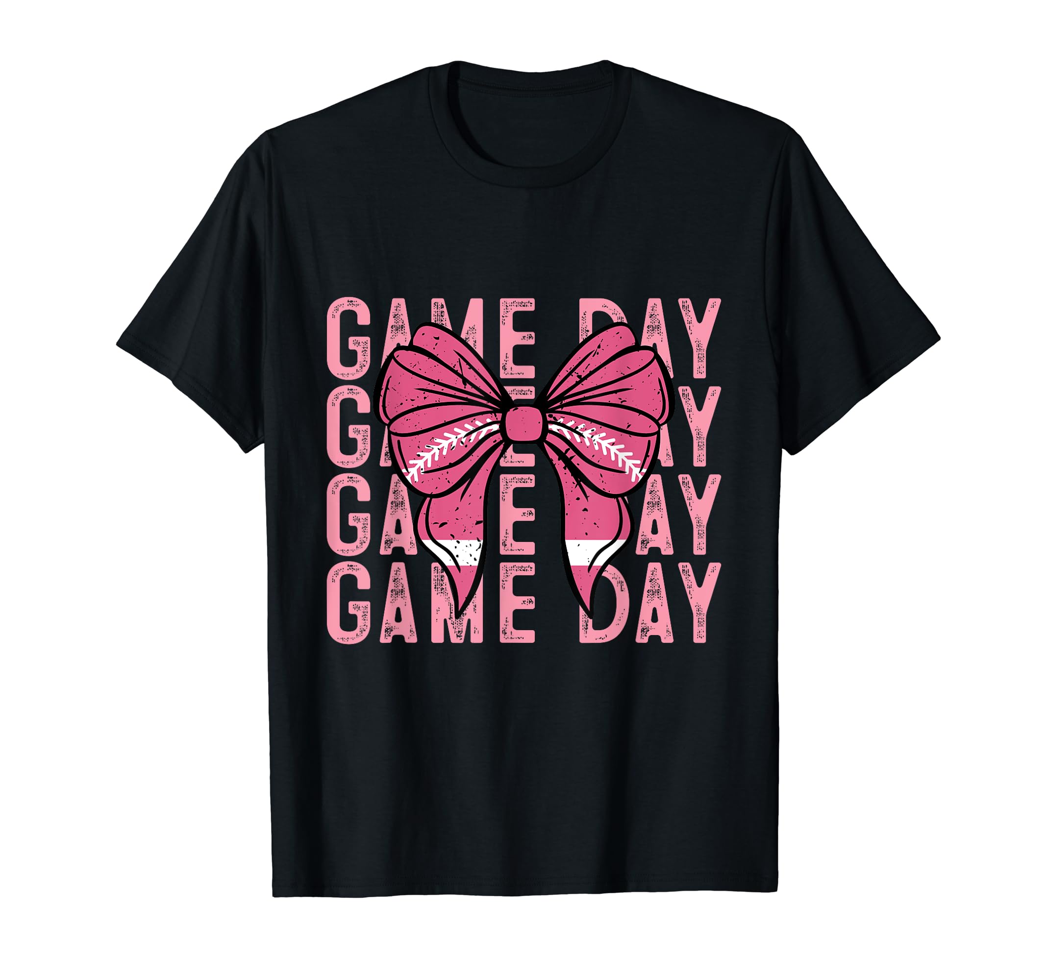Game Day Mom Cheer Bow T-Shirt - Novelty Apparel for Adults - T-Shirt, Sweatshirt, Hoodie