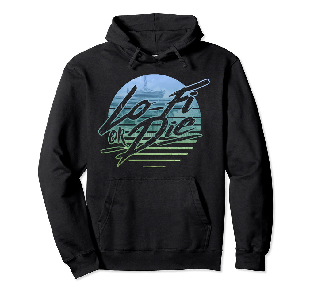 1980 Lo Fi Or Die Sunset Aesthetic Hoodie - Custom Art Print for Adults - T-Shirt, Sweatshirt, Hoodie