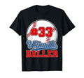 Baseball Baller Player Number 33 Mom T-Shirt - Minimalist Print Men Women - T-Shirt, Sweatshirt, Hoodie