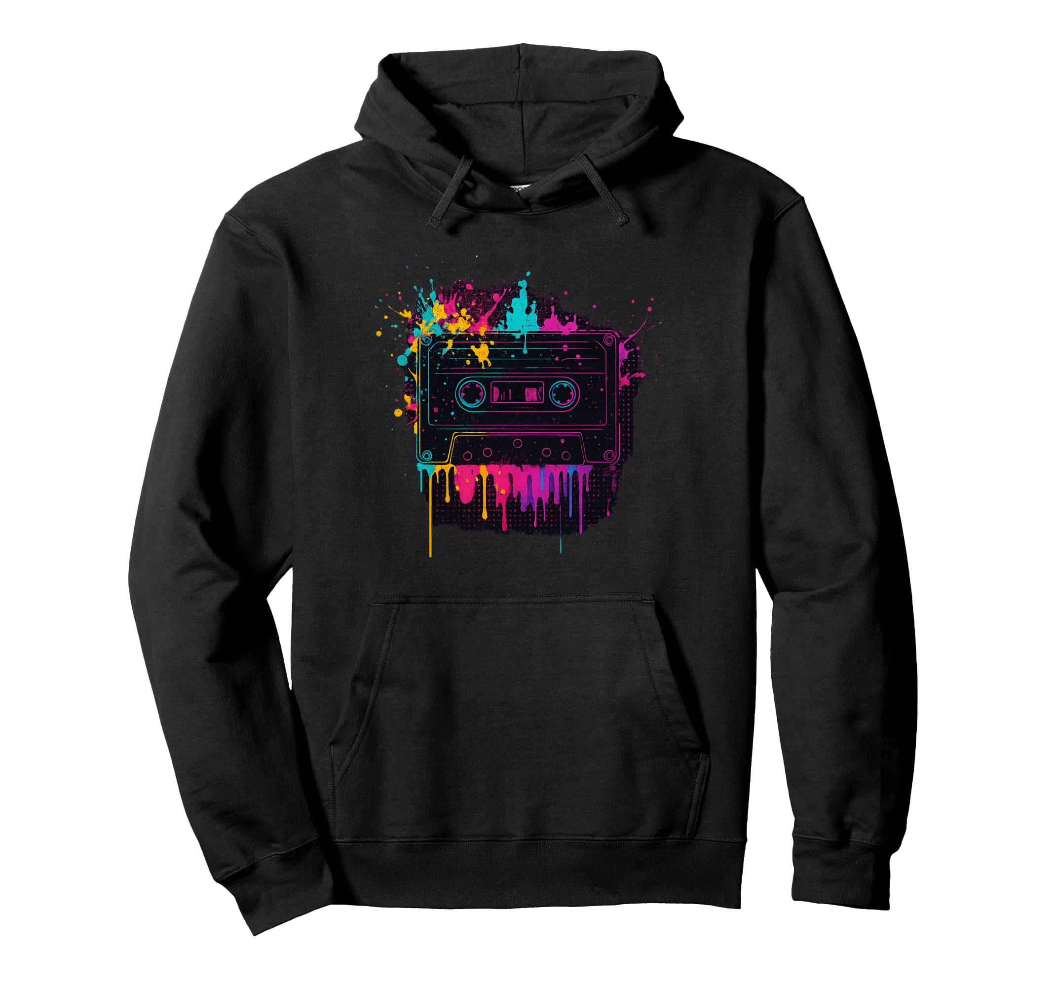 Old School Tape Cassette Mixtape Hoodie - Trendy Graphic Unisex - T-Shirt, Sweatshirt, Hoodie