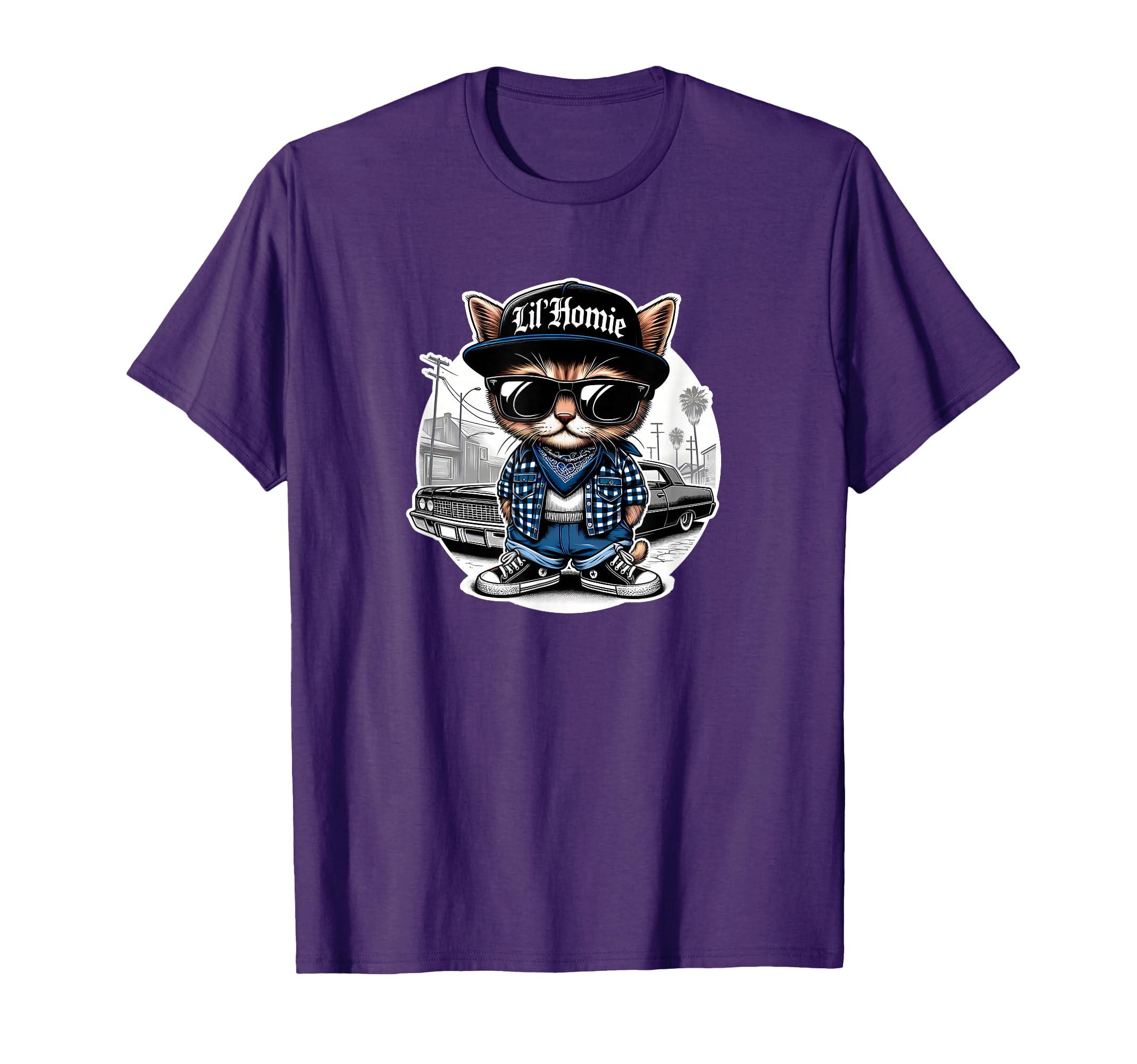 Lil Homie Lowrider Chicano Art West T-Shirt - Graphic Print Men Women - T-Shirt, Sweatshirt, Hoodie