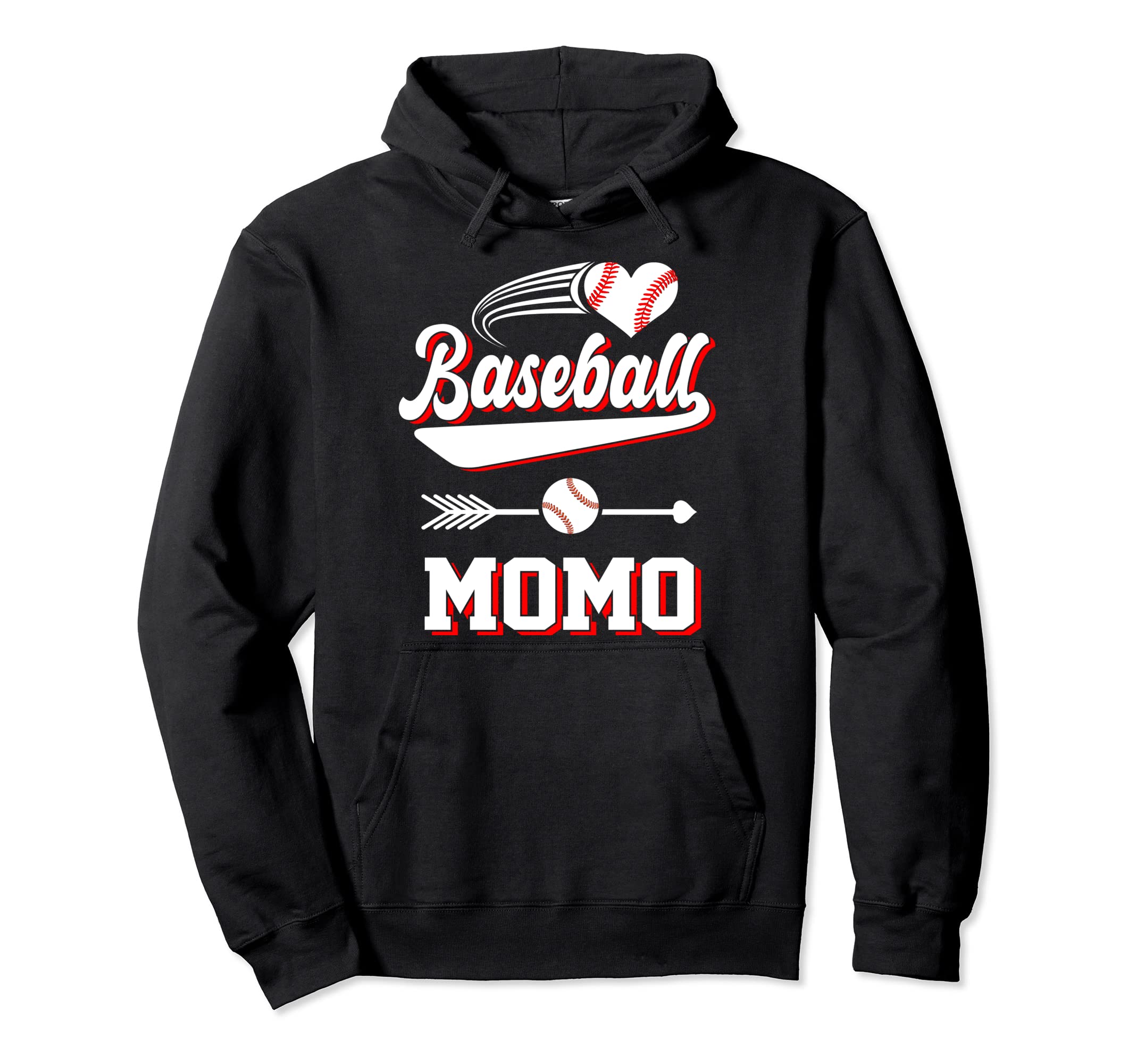 Baseball Momo Baseball Player Arrow Hoodie - Minimalist Print for Adults - T-Shirt, Sweatshirt, Hoodie