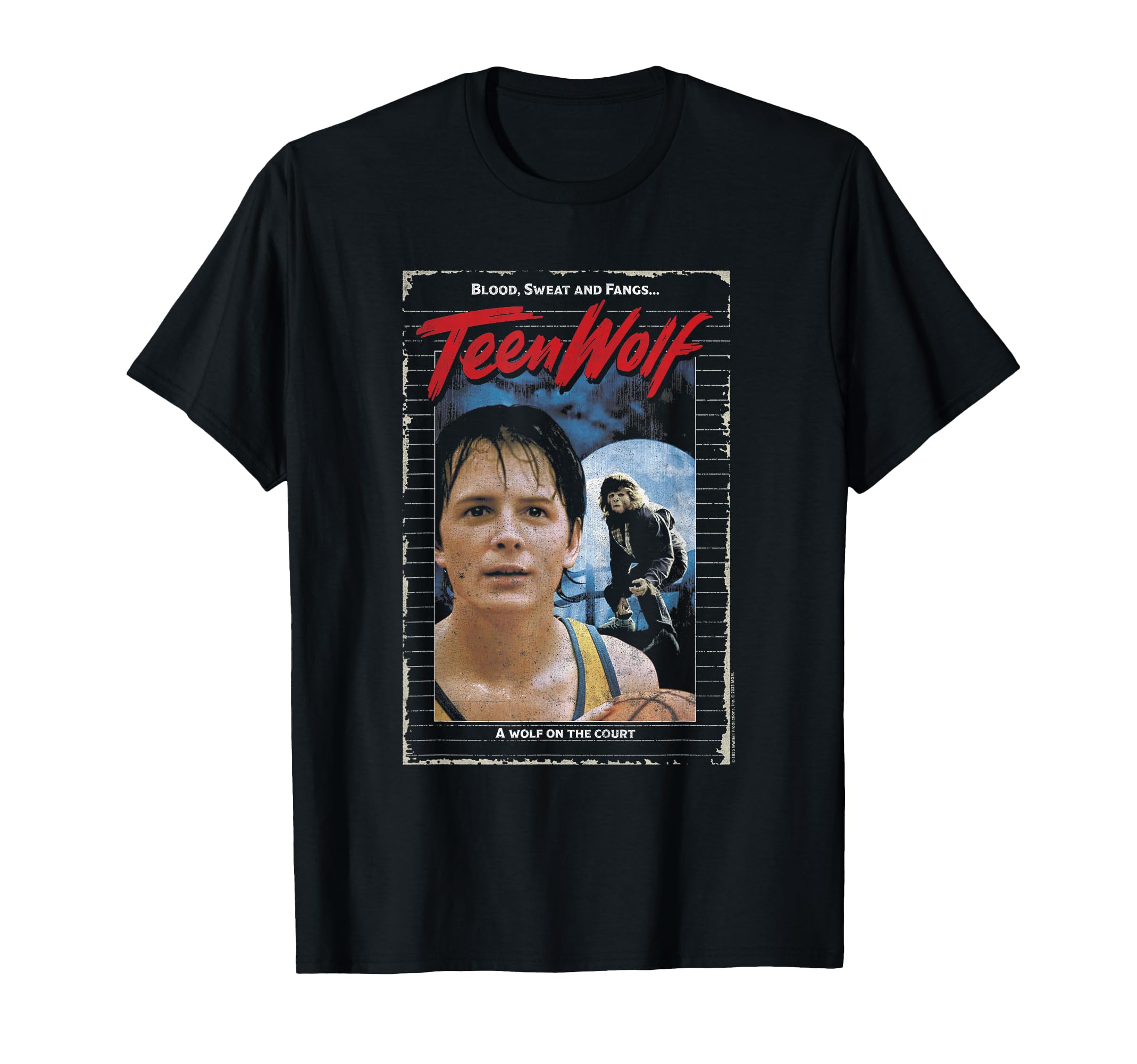 Teen Wolf Distressed Wolf Court Movie T-Shirt - Unique Graphic Men Women - T-Shirt, Sweatshirt, Hoodie