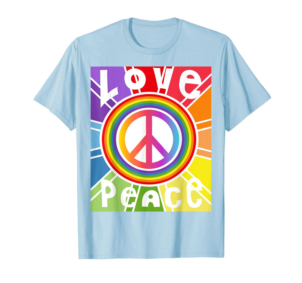 Peace Sign Love 60S 70S Tie Dye Hippie T-Shirt - Trendy Graphic Men Women - T-Shirt, Sweatshirt, Hoodie