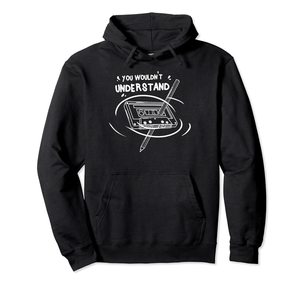 Never Forget Cassette Tape Old School Hoodie - Custom Art Print Unisex - T-Shirt, Sweatshirt, Hoodie