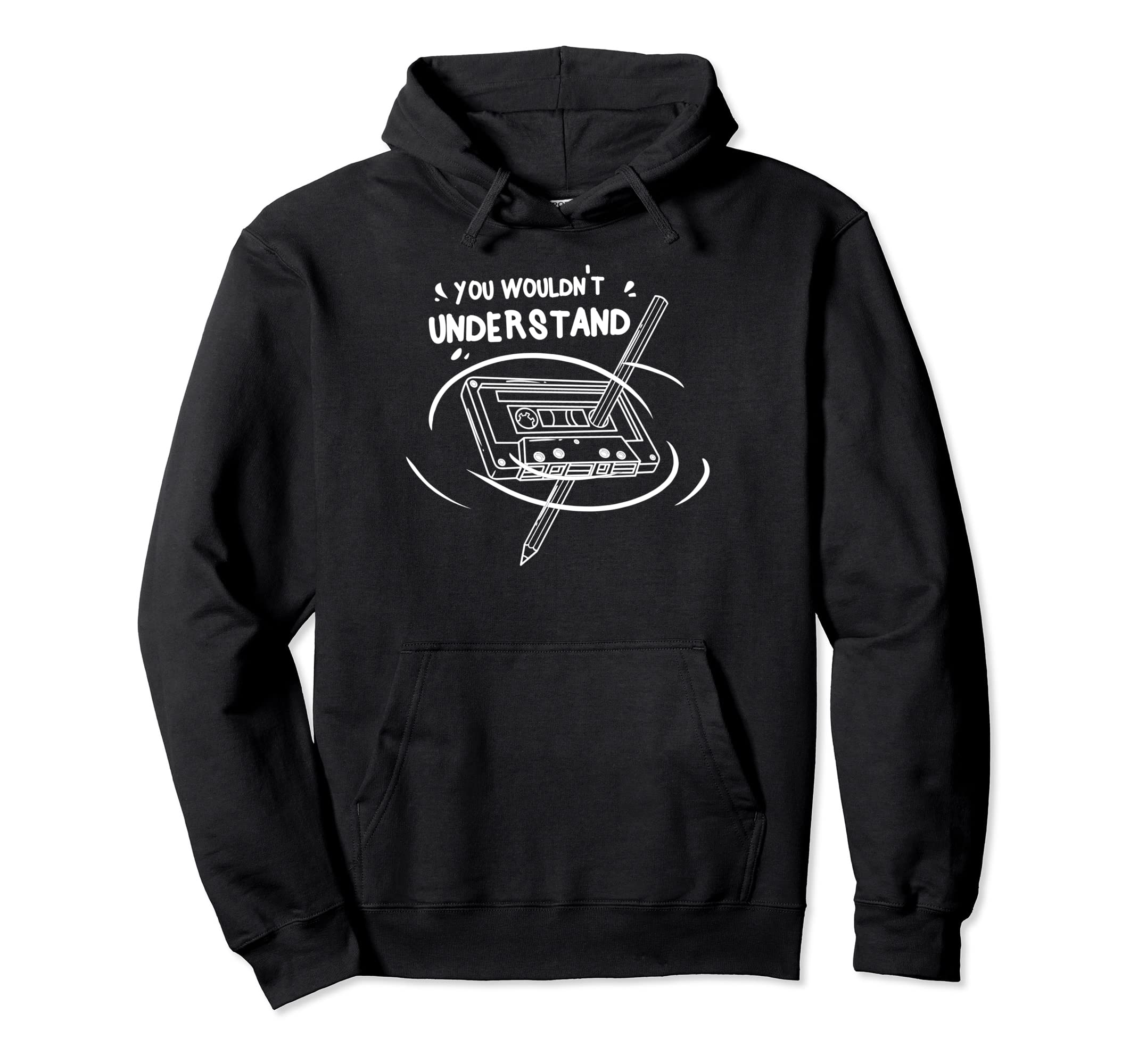 Never Forget Cassette Tape Old School Hoodie - Custom Art Print Unisex - T-Shirt, Sweatshirt, Hoodie