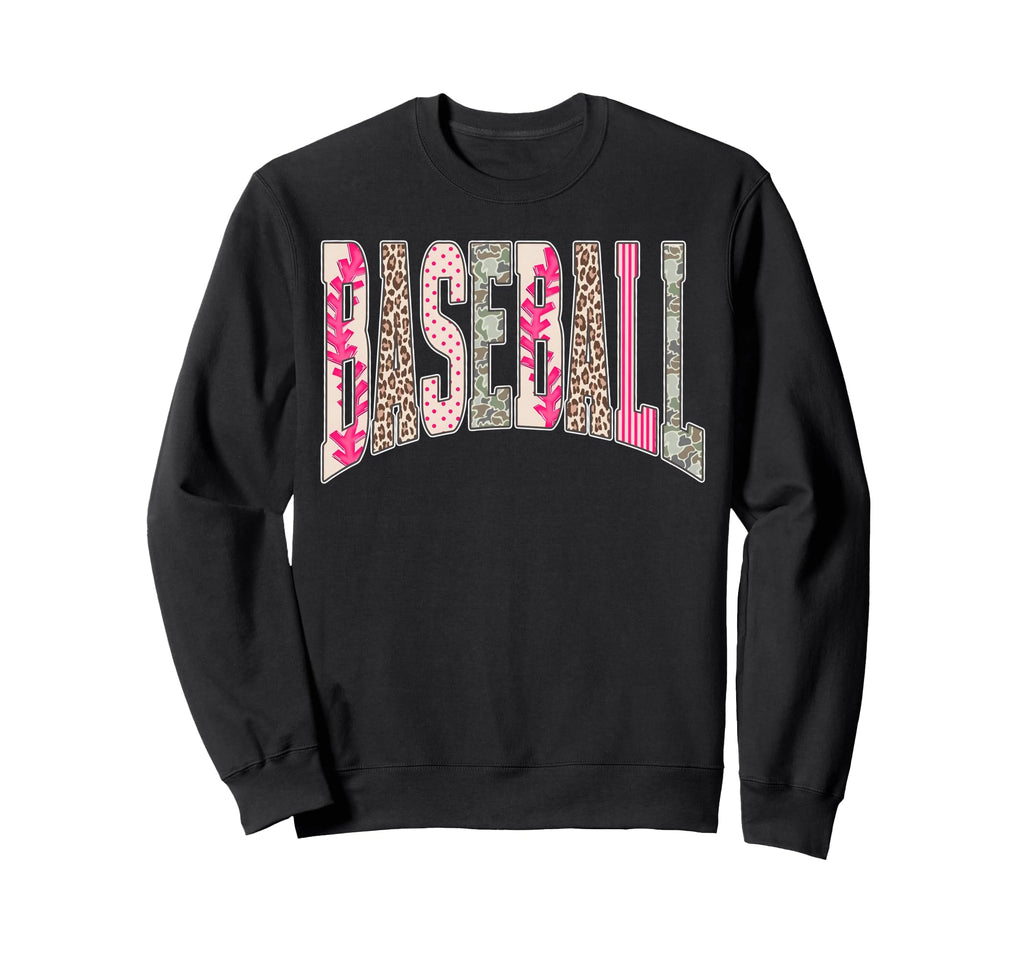 Camo Game Day Baseball Season Funny Sweatshirt - Graphic Print Men Women - T-Shirt, Sweatshirt, Hoodie
