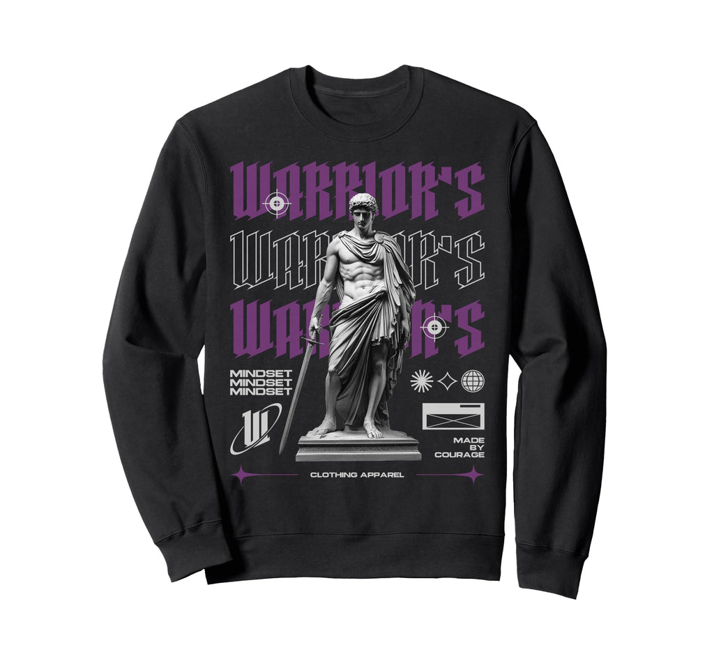 Y2K Warrior Bold Urban Graffiti Sweatshirt - Streetwear Style for Adults - T-Shirt, Sweatshirt, Hoodie