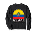 Ecuador Flag Emblem Distressed Sweatshirt - Fun Novelty Design for Adults - T-Shirt, Sweatshirt, Hoodie