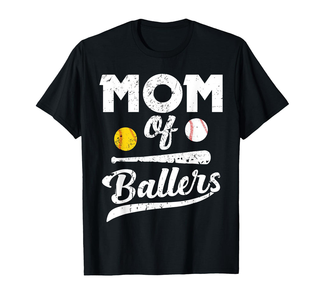 Mom Ballers Mom Baseball And Softball T-Shirt - Fun Novelty Design Unisex - T-Shirt, Sweatshirt, Hoodie