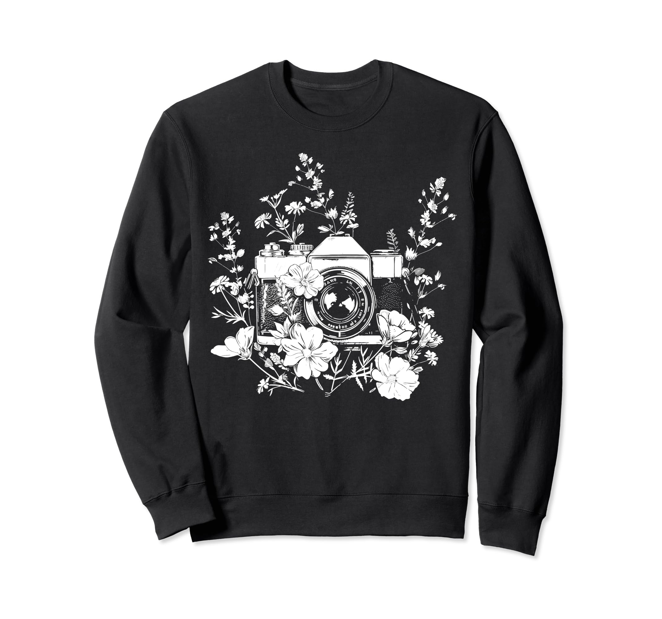 Photographer Camera Flowers Sweatshirt - Streetwear Style Men Women - T-Shirt, Sweatshirt, Hoodie