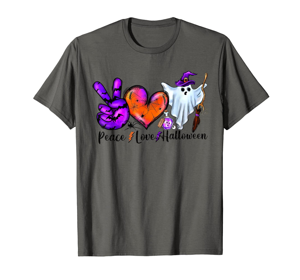 Peace Love Halloween T-Shirt - Graphic Print for Adults - T-Shirt, Sweatshirt, Hoodie