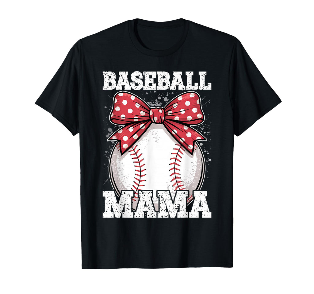 Baseball Mama Coquette Bow Game Day T-Shirt - Fun Novelty Design Unisex - T-Shirt, Sweatshirt, Hoodie