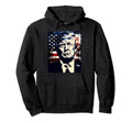 Trump President 2024 Us America Flag Hoodie - Streetwear Style for Adults - T-Shirt, Sweatshirt, Hoodie