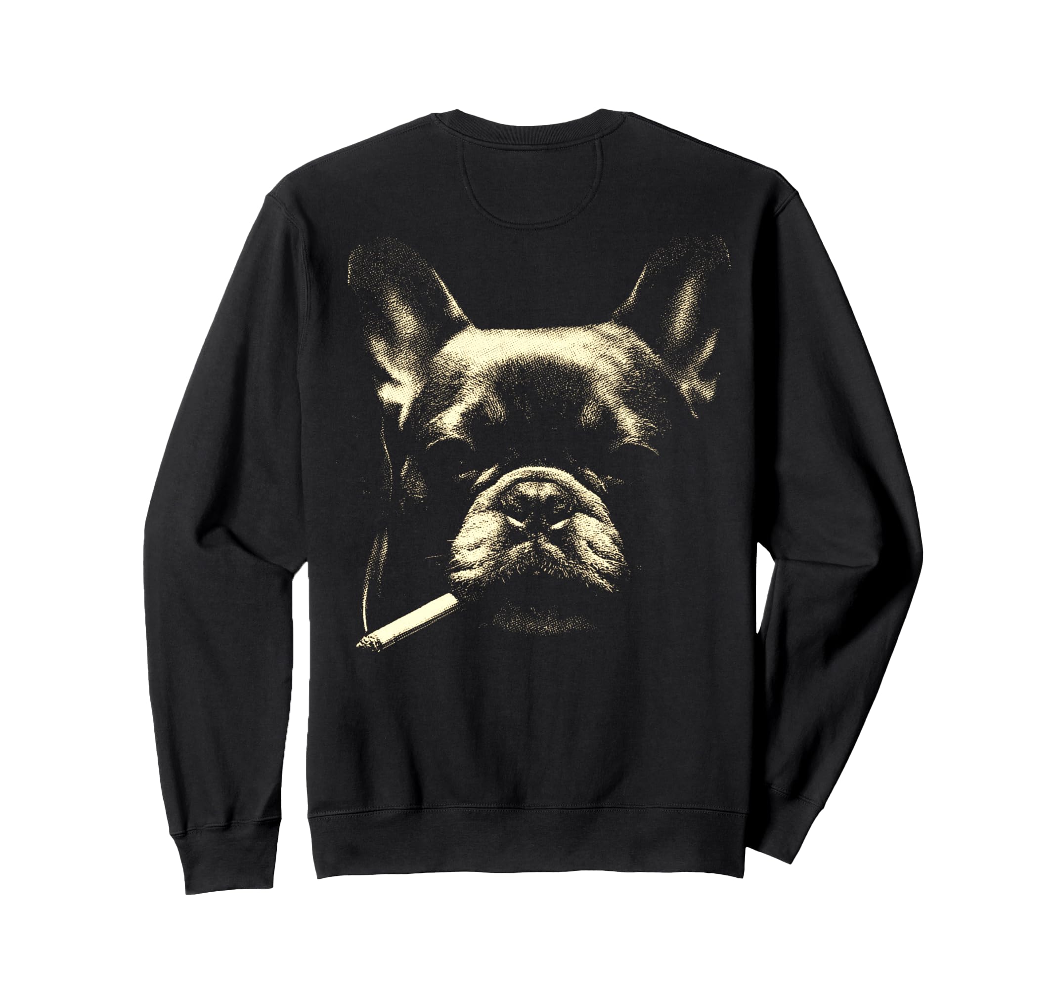 French Bulldog Smoking Cigarette Sweatshirt - Aesthetic Graphic Unisex - T-Shirt, Sweatshirt, Hoodie