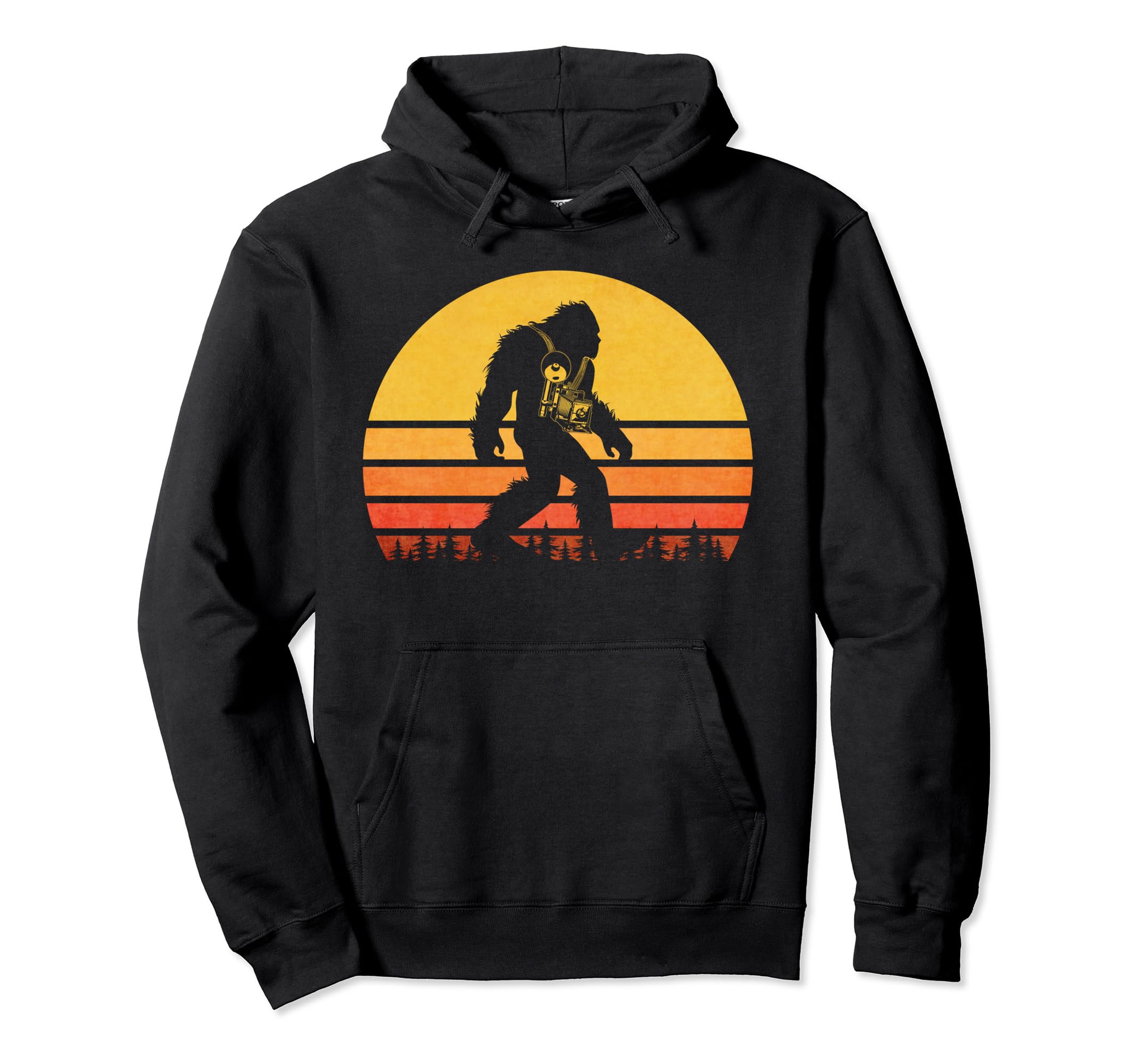 Bigfoot Camera Sasquatch Hoodie - Casual Everyday Wear for Adults - T-Shirt, Sweatshirt, Hoodie