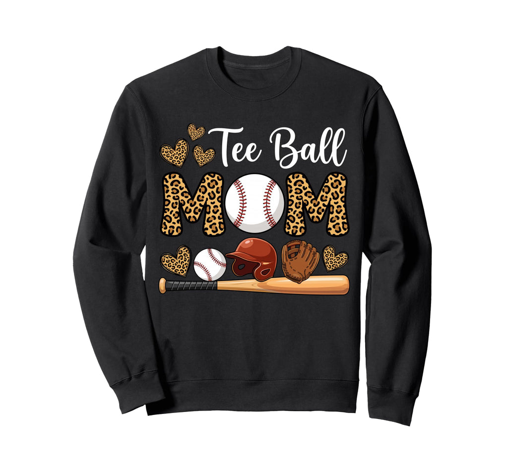 Ball Mom Baseball Tball Mama Sweatshirt - Minimalist Print Men Women - T-Shirt, Sweatshirt, Hoodie